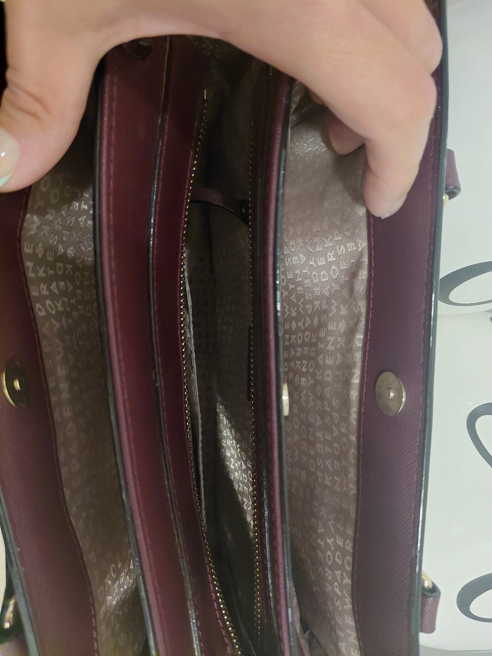 kate spade Plum Leather Crossbody Satchel with Matching Wallet - Picture 4 of 4
